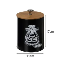 Lot de 4 récipients de cuisine ALTERO / Noir mat
