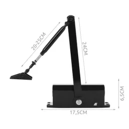 Ferme-porte UNIO 40–60 kg / Noir mat