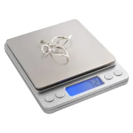 Balance de cuisine 2 kg avec écran et bols / Inox