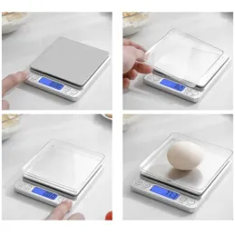 Balance de cuisine 2 kg avec écran et bols / Inox