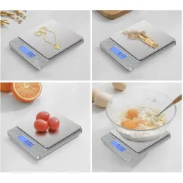 Balance de cuisine 2 kg avec écran et bols / Inox