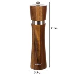 Set de 2 moulins à sel et à poivre en céramique / Acajou