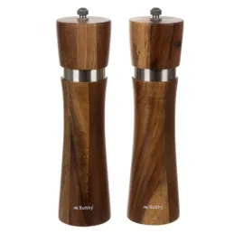 Set de 2 moulins à sel et à poivre en céramique / Acajou