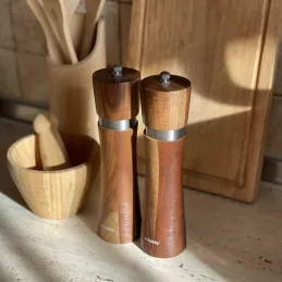 Set de 2 moulins à sel et à poivre en céramique / Acajou