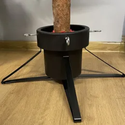Pied pour sapin de Noël ELENOR / Noir mat