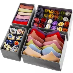 Set de 4 boîtes de rangement pour armoire ALAMO / Gris