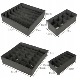 Set de 4 boîtes de rangement pour armoire ALAMO / Gris