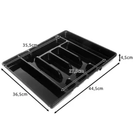 Range-couverts réglable UNIOS 280–450 mm / Noir mat