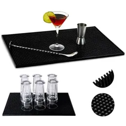 Tapis de bar pour vaisselle / Noir