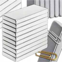 Lot de 10 aimants muraux haute résistance QUADRA / Chrome