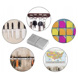 Lot de 10 aimants muraux haute résistance QUADRA / Chrome