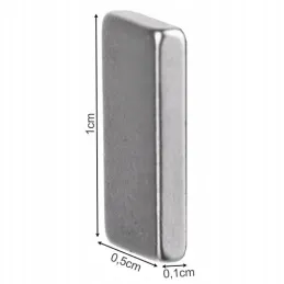 Lot de 10 aimants muraux haute résistance QUADRA / Chrome