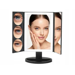 Miroir cosmétique avec éclairage LED ABSOLUNO / Noir mat