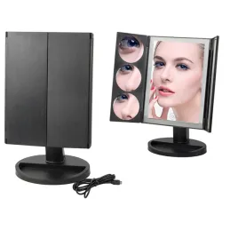 Miroir cosmétique avec éclairage LED ABSOLUNO / Noir mat