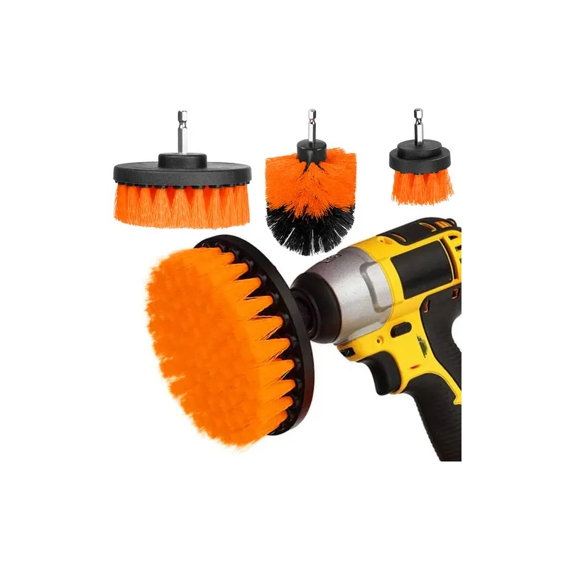 Lot de 4 embouts de nettoyage pour perceuse sans fil / Orange