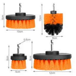 Lot de 4 embouts de nettoyage pour perceuse sans fil / Orange