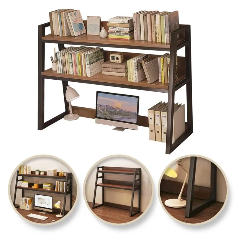 Étagère de rangement à poser sur le bureau REGALO TABLE / Noir - bois foncé