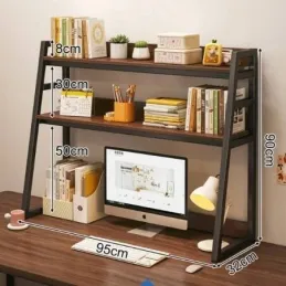 Étagère de rangement à poser sur le bureau REGALO TABLE / Noir - bois foncé