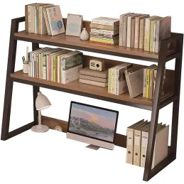 Étagère de rangement à poser sur le bureau REGALO TABLE / Noir - bois foncé