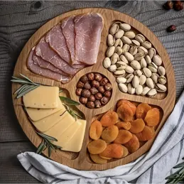 Plateau tournant pour aliments AGRO / Bois de bambou