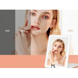 Miroir cosmétique avec éclairage LED LEXIA / Blanc