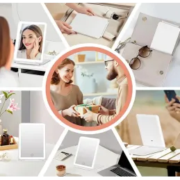 Miroir cosmétique avec éclairage LED LEXIA / Blanc