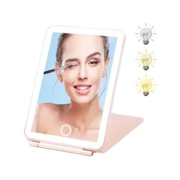Miroir de maquillage avec éclairage LED LEXIA / Rose