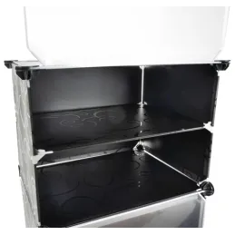 Boîte de rangement à chaussures MODULAR FASHION en 3 pièces / Noir