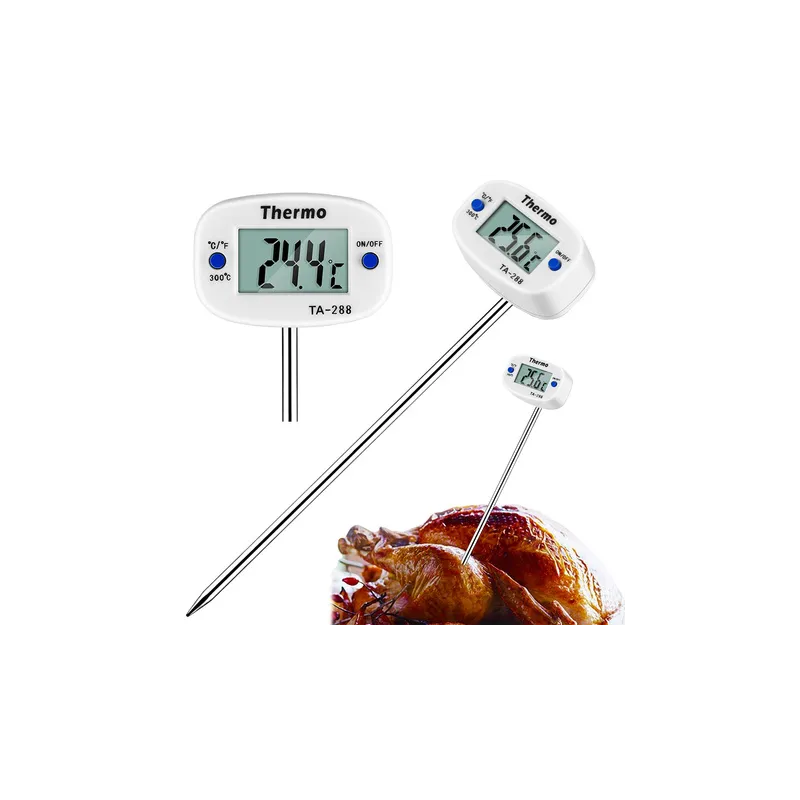 Thermomètre alimentaire LCD PIN / Blanc