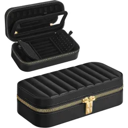 Boîte à bijoux de voyage design BUGATI Mini / Noir-doré