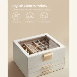Boîte à bijoux design SWAN XL / Blanche