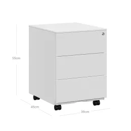 Caisson de bureau mobile GARDO LUX 390 / Blanc