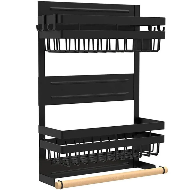 Étagère magnétique pour réfrigérateur LURA / Noir mat