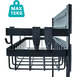 Étagère magnétique pour réfrigérateur LURA / Noir mat