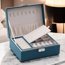 Élégante boîte à bijoux SELIA / Turquoise