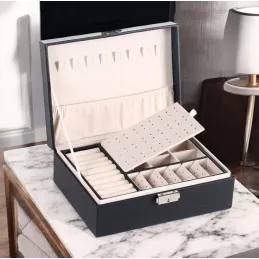 Élégante boîte à bijoux SELIA / Noire