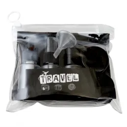 Set de voyage de contenants et flacons pour cosmétiques HOLIDAY / Noir