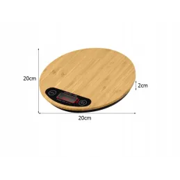 Balance de cuisine avec écran LCD, 5 kg, OVALE / bambou