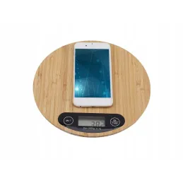 Balance de cuisine avec écran LCD, 5 kg, OVALE / bambou
