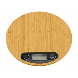 Balance de cuisine avec écran LCD, 5 kg, OVALE / bambou