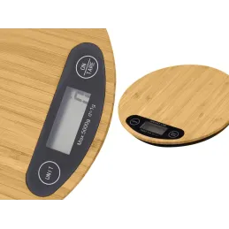 Balance de cuisine avec écran LCD, 5 kg, OVALE / bambou