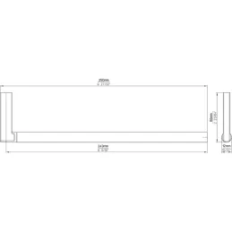 Porte-manteau mural pour cintres OVIDA / Noir mat