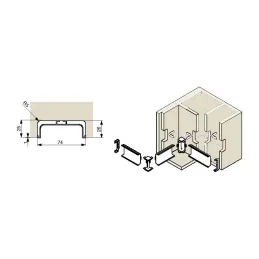 Profilé poignée de porte GOLIAN - C / Aluminium
