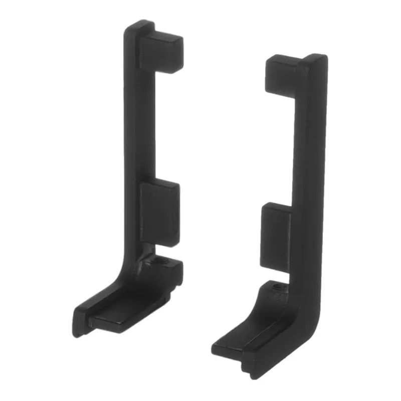 Set d’embouts en aluminium pour profils GOLIAN - L / Noir mat