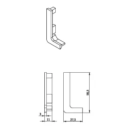 Ensemble d’embouts en aluminium pour profils GOLIAN - L / Blanc mat