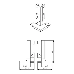 Angle extérieur à 90° pour profilés GOLIAN - L / Noir mat