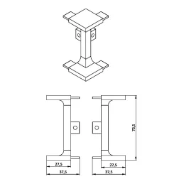 Angle extérieur à 90° pour profilés GOLIAN - C / Blanc mat