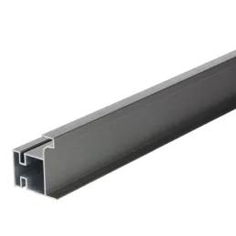 Profilé de prise vertical GOLIAN à fixer derrière la porte, terminal / Inox