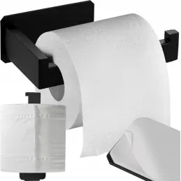 Porte-papier toilette autocollant TRAX / Noir mat