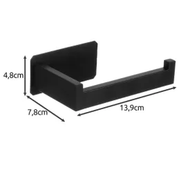 Porte-papier toilette autocollant TRAX / Noir mat